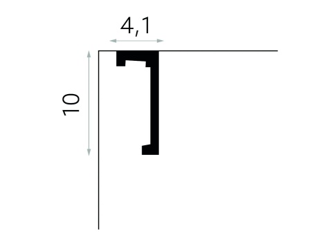 MARDOM DECOR Maskownica Karnisza / Listwa Oświetleniowa QL026 – Do Malowania – Długość 240 cm – Wysokość 10 cm