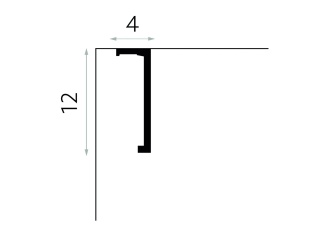 MARDOM DECOR Maskownica Karnisza / Listwa Oświetleniowa QL035 – Do Malowania – Długość 240 cm – Wysokość 12 cm