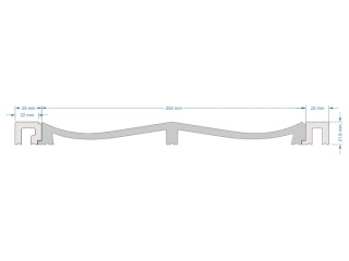 MARDOM DECOR WP004RTP Prawe Zakończenie Panela Ściennego ETERNO – Długość 270 cm