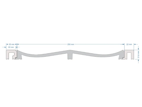 MARDOM DECOR WP004RTP Prawe Zakończenie Panela Ściennego ETERNO – Długość 270 cm