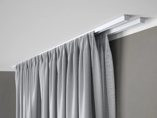 MARDOM DECOR Zestaw Karniszowy Podwójny D250 z Żabkami – Aluminiowy Biały – Długość 250 cm