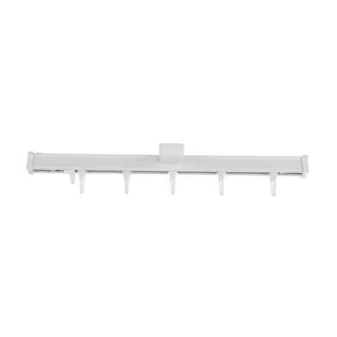 MARDOM DECOR Zestaw Karniszowy Pojedynczy S150 z Agrafkami – Aluminiowy Biały – Długość 150 cm
