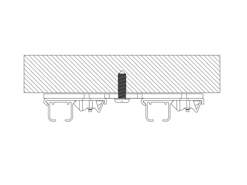 MARDOM DECOR Zestaw Karniszowy Podwójny D100 z Agrafkami – Aluminiowy Biały – Długość 100 cm