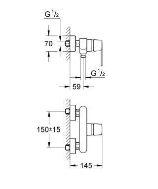GROHE GET jednouchwytowa bateria prysznicowa- 23227000